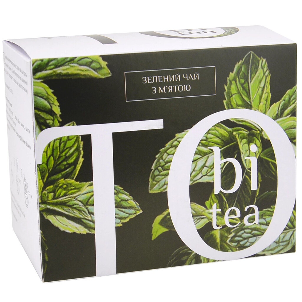 Чай зеленый Tobi с мятой, 20*2,5г
