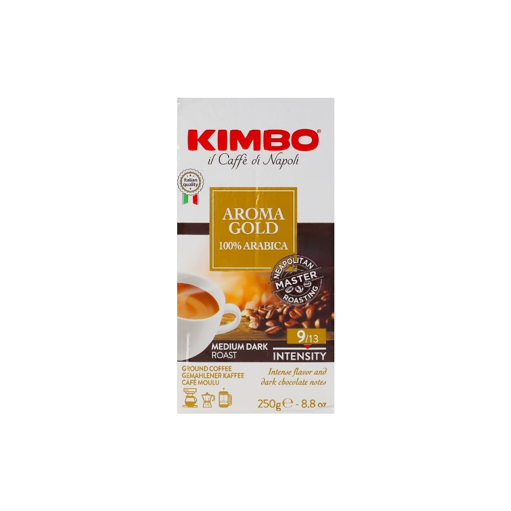 Кофе молотый Kimbo Aroma Gold 100% Arabica вакуум, 250г (8002200102111)