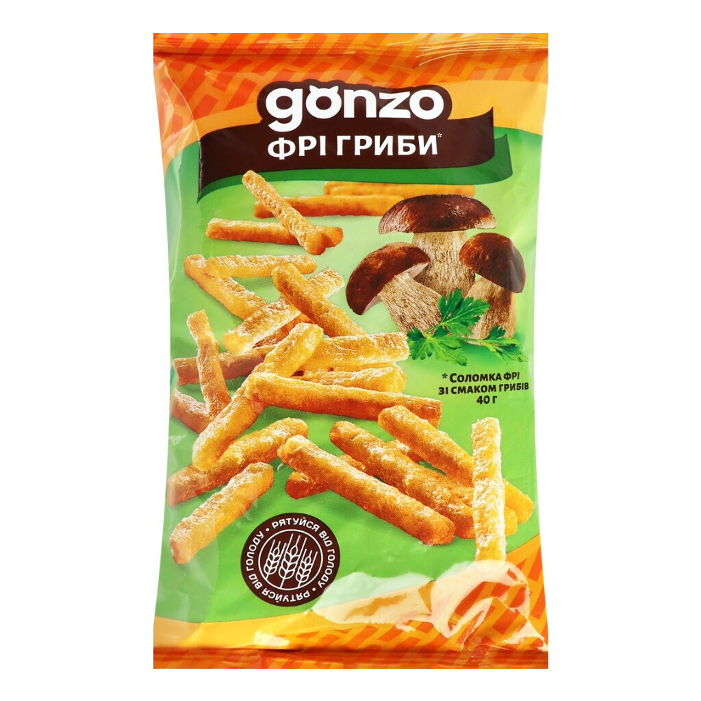Соломка фрі Gonzo зі смаком грибів, 40г (4820051241322)