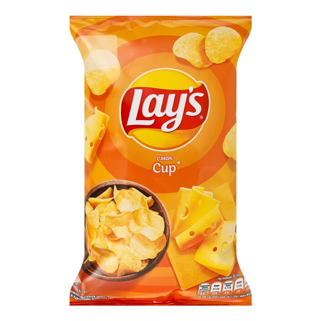 Чипсы Lay's картофельные со вкусом сыра, 60г (4823063125352)