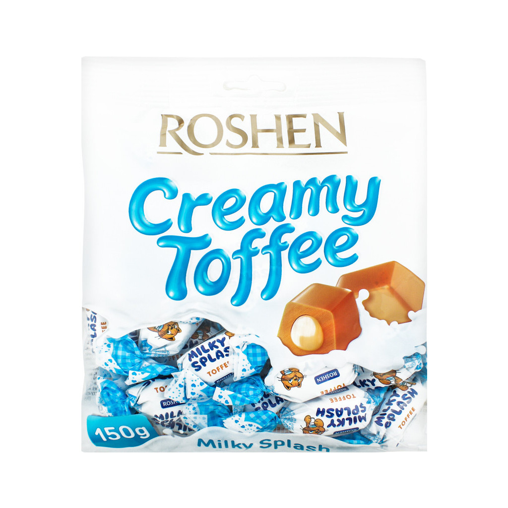 Ірис Roshen Milky Splash, 150г (4823077623714)