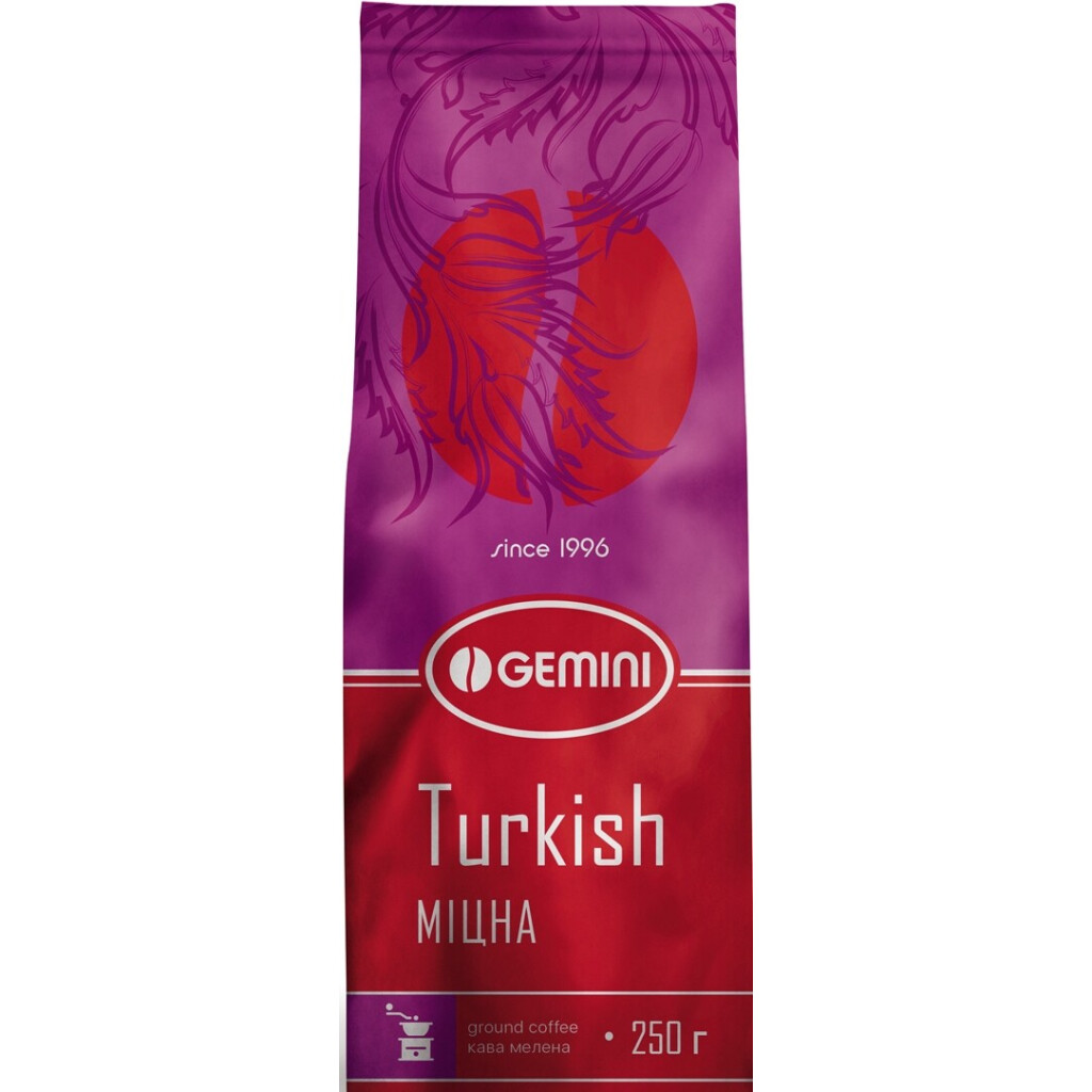 Кофе молотый Gemini Turkish натуральный жареный, 250г (4820156430089)