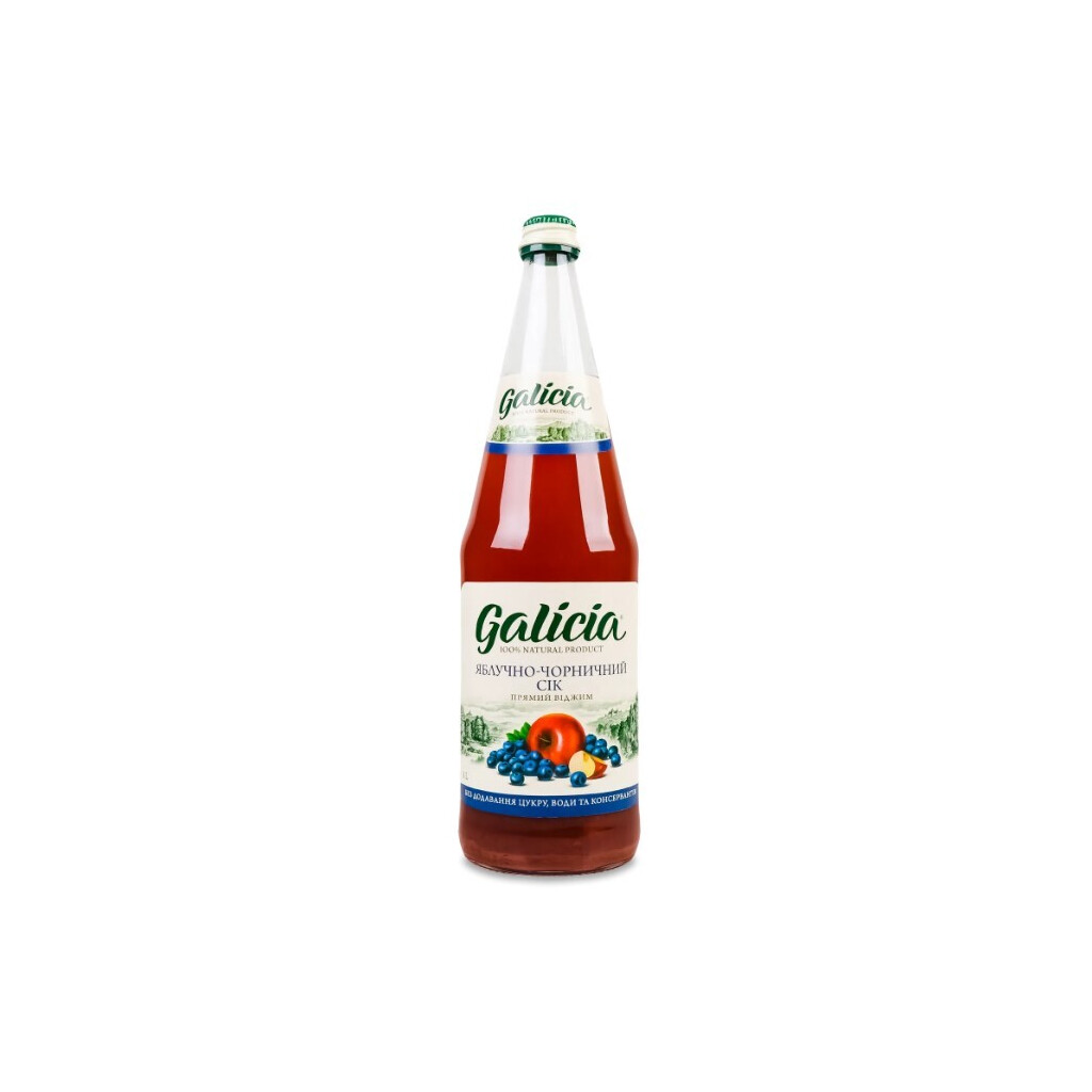 Сік Galicia яблучно-чорничний, 1л (4820151000447)