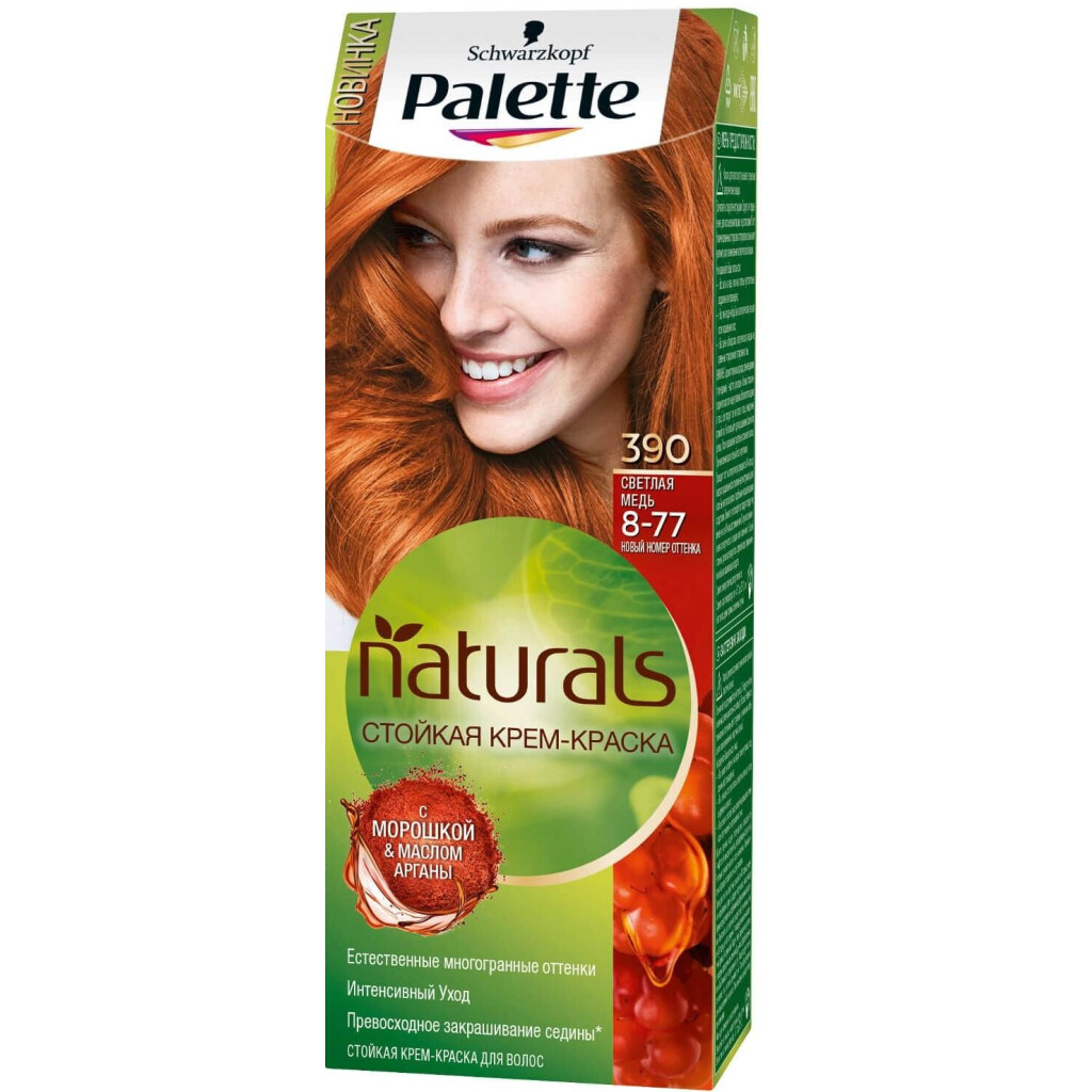 Крем-краска Palette Фито-линия 390 светлая медь, шт (3838824124582)
