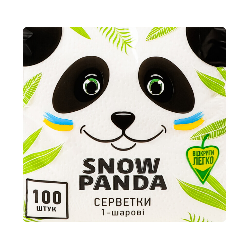 Салфетки Снежная панда белые 240х240мм, 100шт/уп (4823019007879)