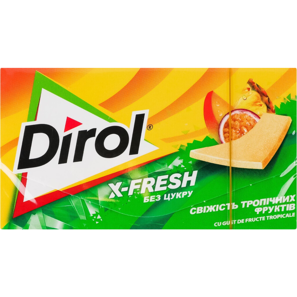Жевательная резинка Dirol X-Fresh свежесть тропических фруктов, 13,5г (7622201760939)