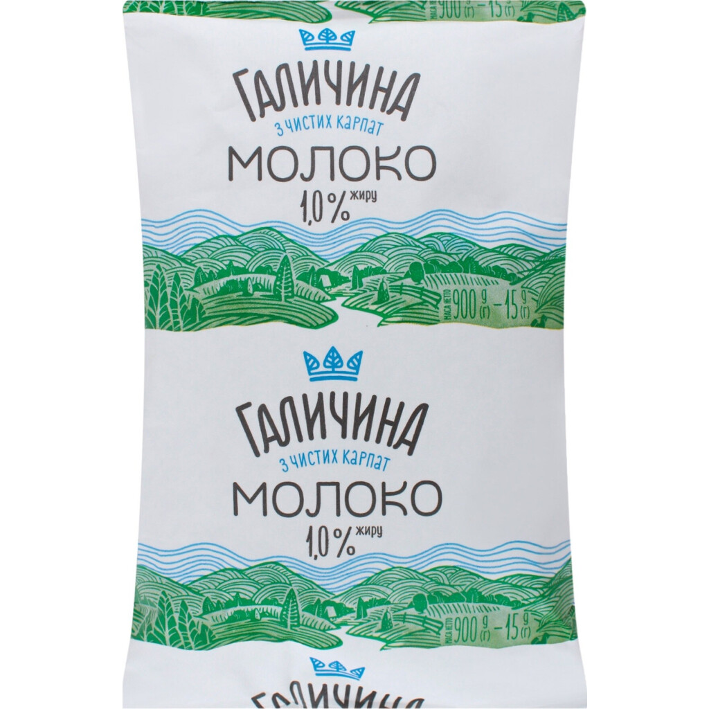 Молоко ультрапастеризованное Галичина 1%, 900г (4820038494123)