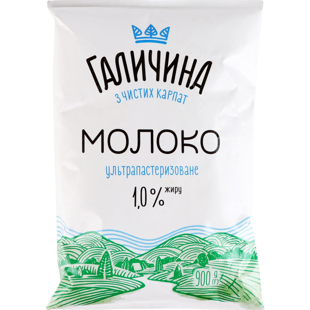 Молоко ультрапастеризованное Галичина 1%, 900г (4820038494123)