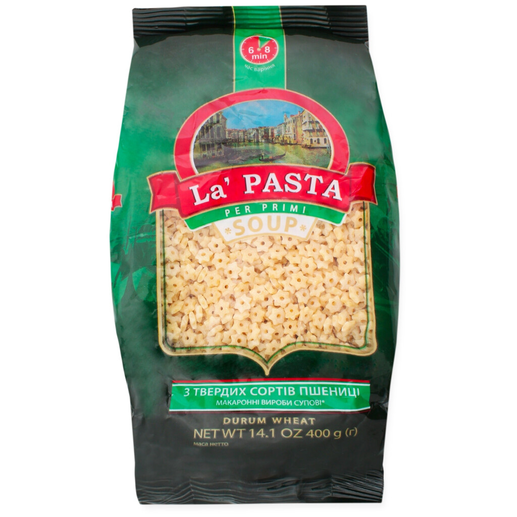 Изделия макаронные La Pasta суповые звездочки, 400г (4820211661021)