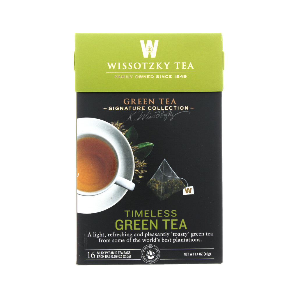 Чай зеленый Wissotzky Tea, 16*2,5г/уп (0859013004037)