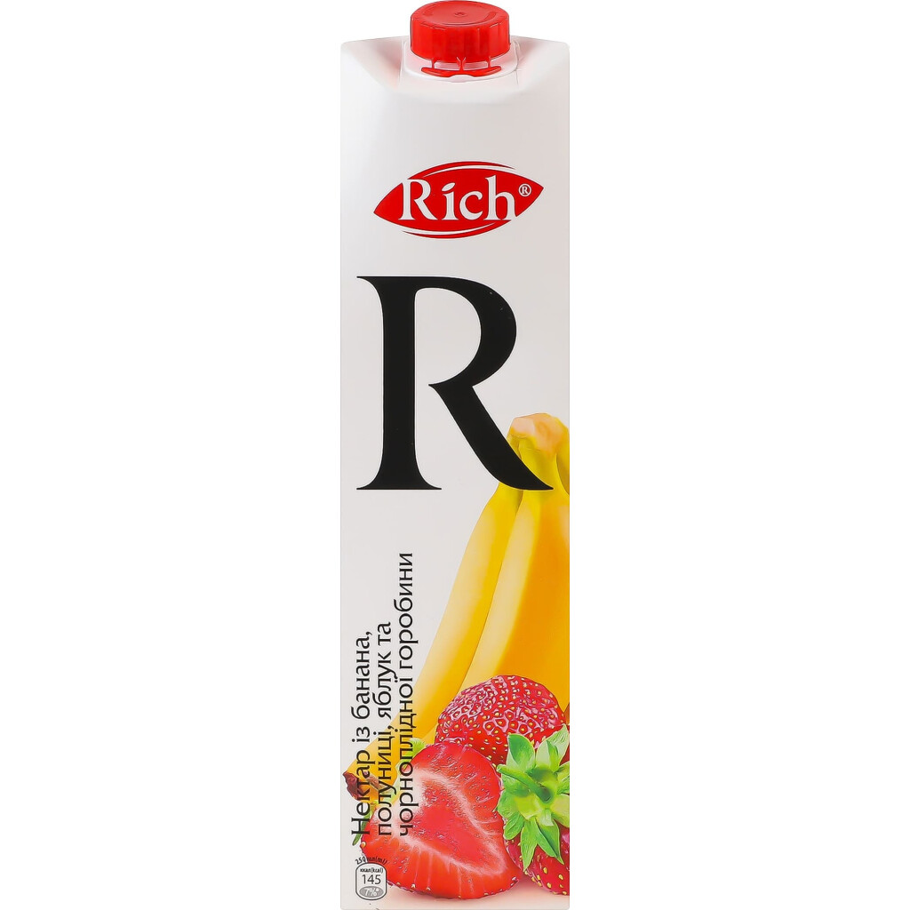 Нектар Rich банан-полуниця, 1л (4820039352750)