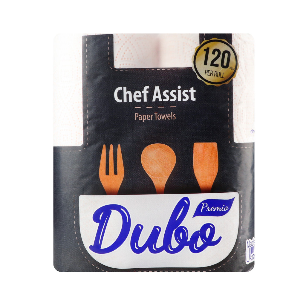 Полотенца бумажные Диво Premio Chef Assist 3сл 120л, 2шт (4820003837573)