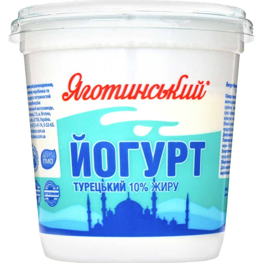 Йогурт Яготинське Турецкий 10%, 300г (4823005206576)