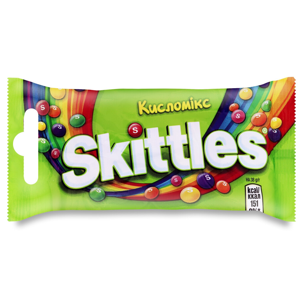 Драже Skittles кислый, 38г (5000159438056)