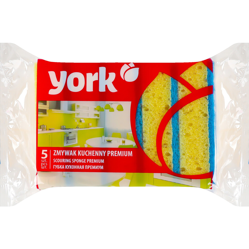 Губки кухонные York Supreme, 5шт/уп (5903355047070)