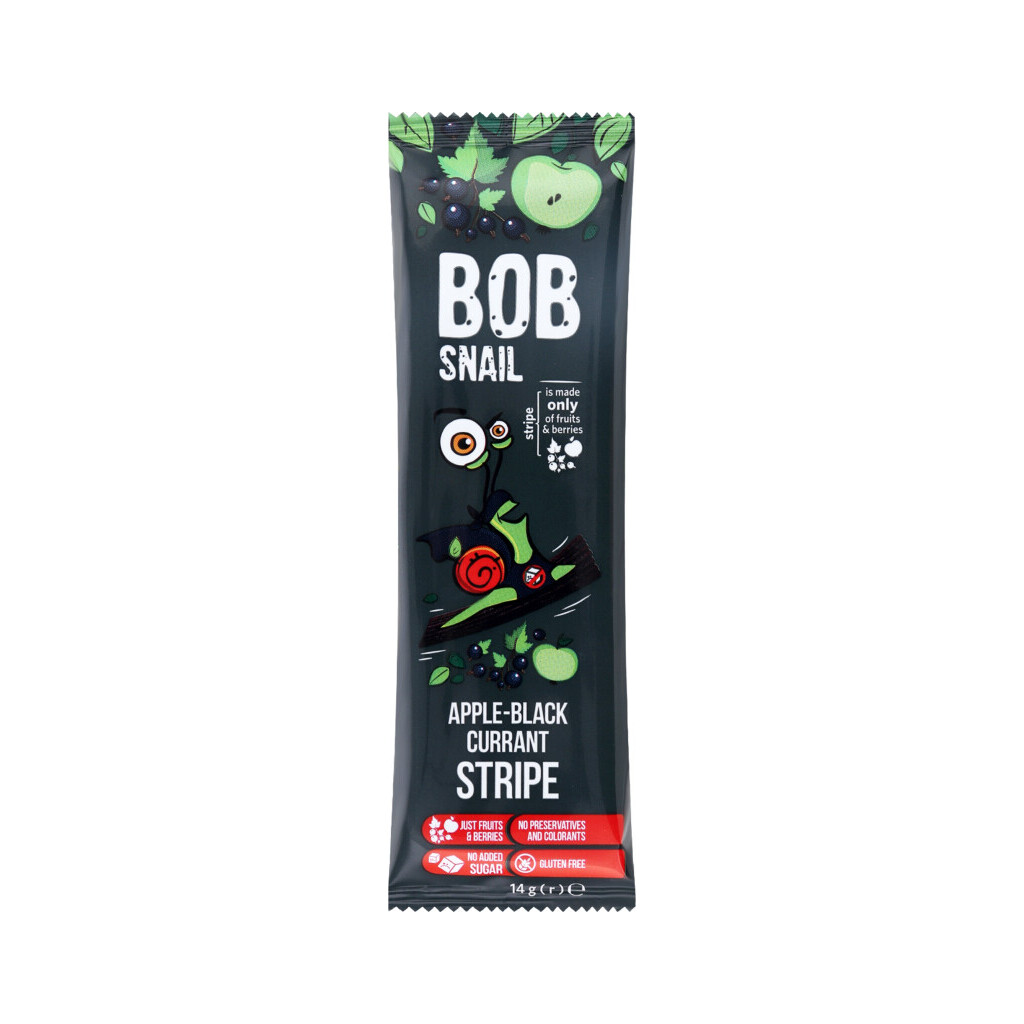 Конфета Bob Snail натуральная яблочно-черносмородиновая, 14г (4820206080929)