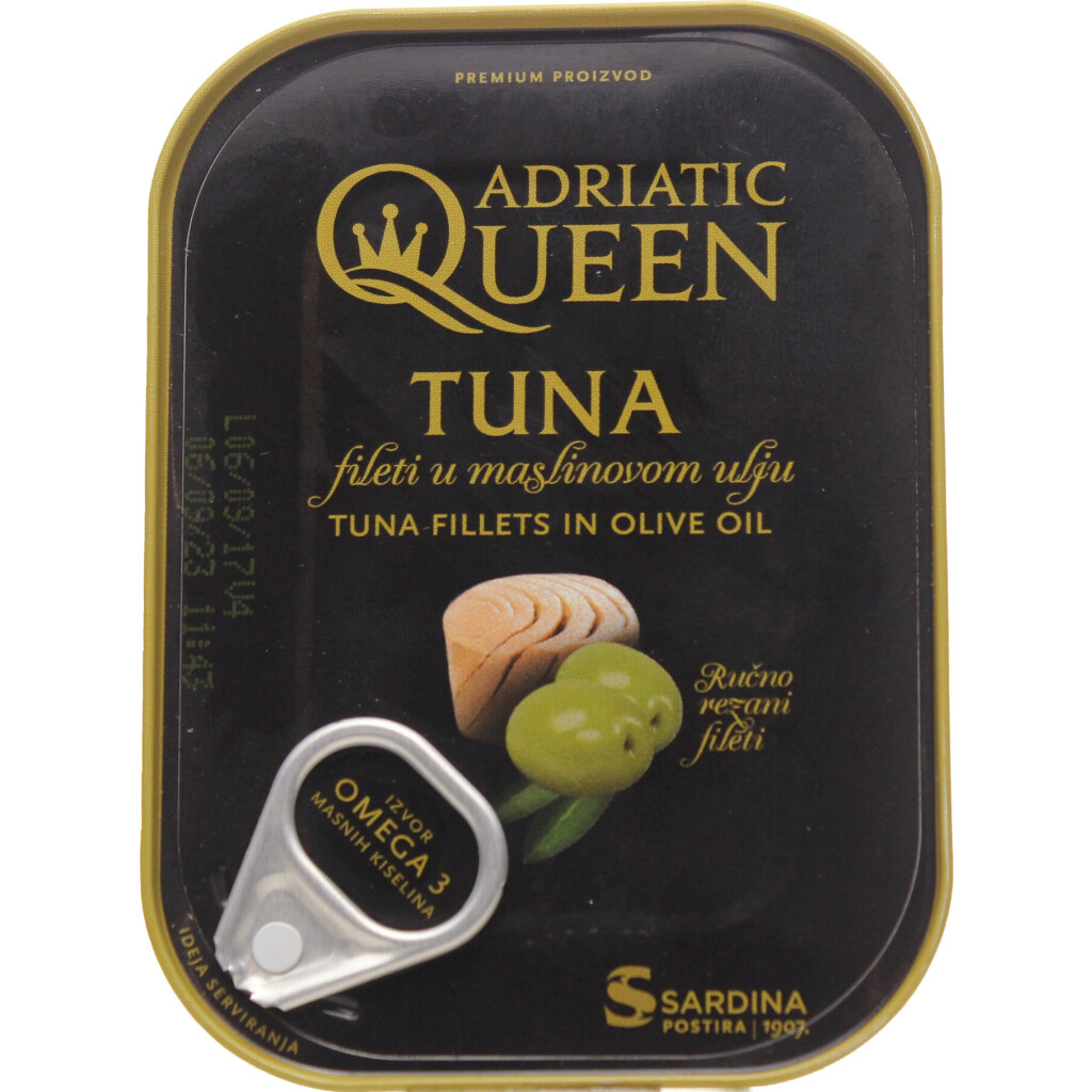 Тунец Adriatic Queen филе в оливковом масле, 105г (3850160108538)