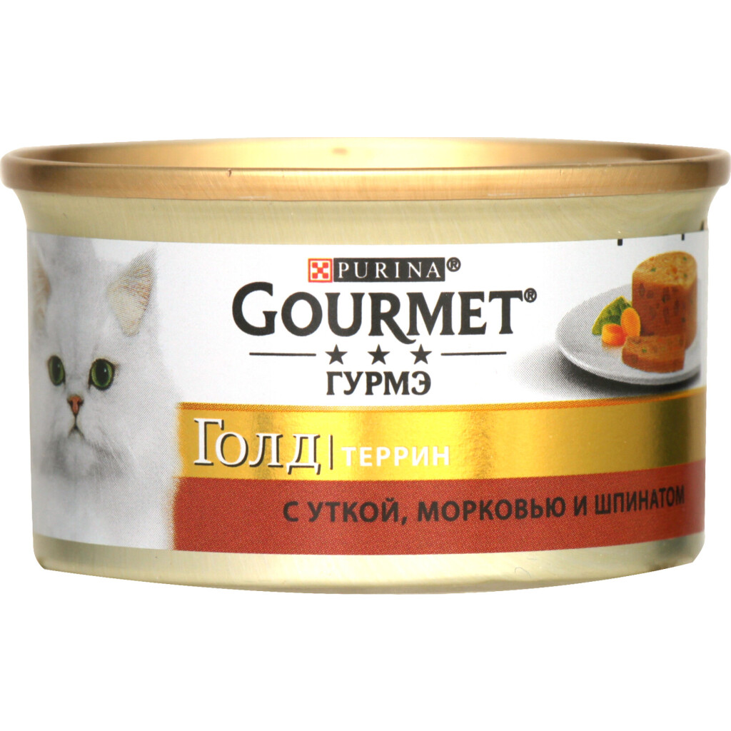 Корм для котов Gourmet Gold паштет утка-моровь-шпинат, 85г (7613033728778)