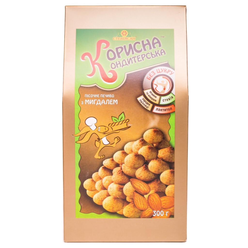 Печенье Корисна кондитерська миндаль, 300г (4820035540090)