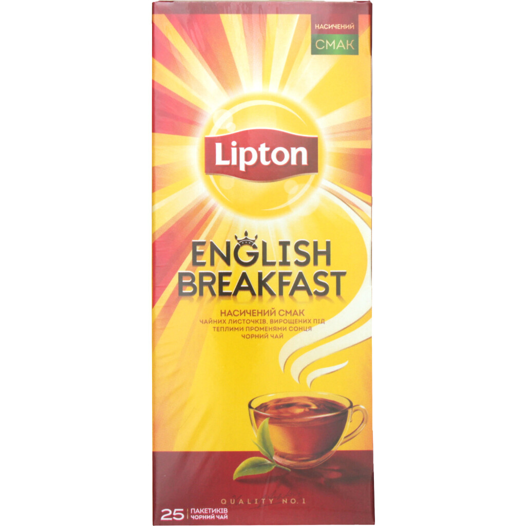 Чай черный Lipton English Breakfast байховый, 25*2г/уп (4823084200052)