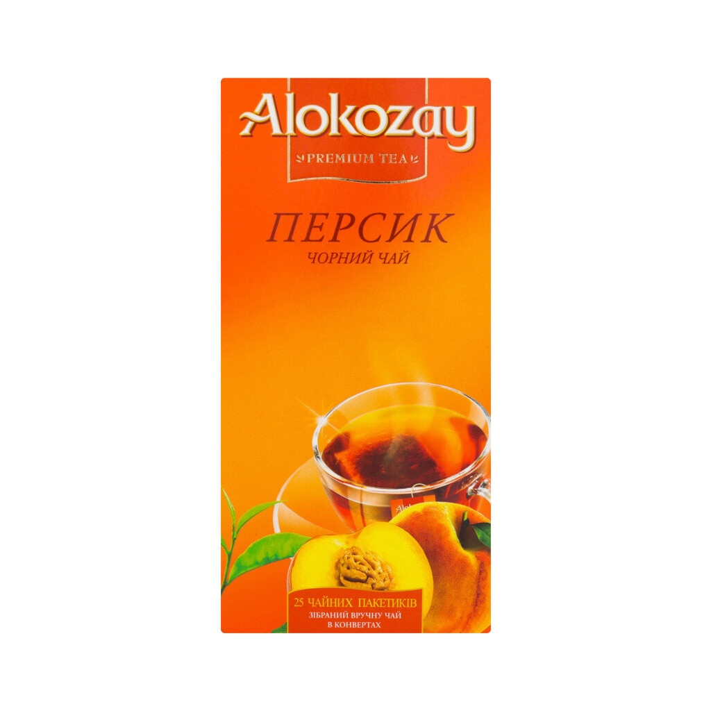 Чай чорний Alokozay Персик, 25*2г (4820229040450)