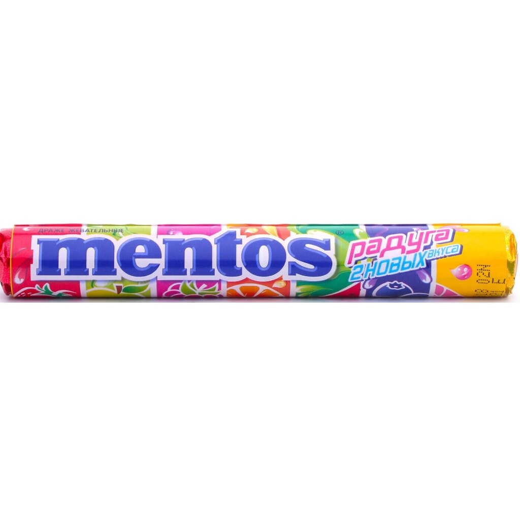 Драже жевательное Mentos Радуга, 37г (87311396)