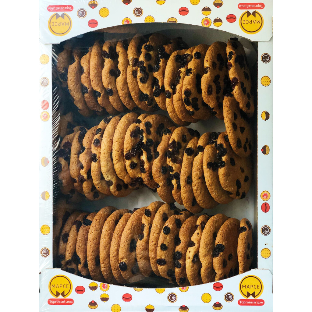 Печенье Марсе Американское с изюмом, 2,5кг/ящ.