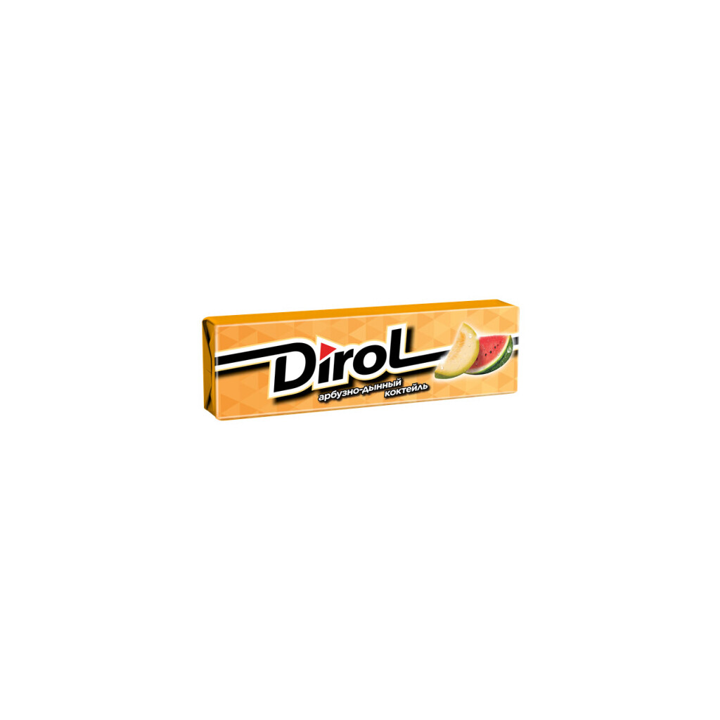 Резинка жевательная Dirol арбузно-дынный коктейль, 14г (7622210634108)