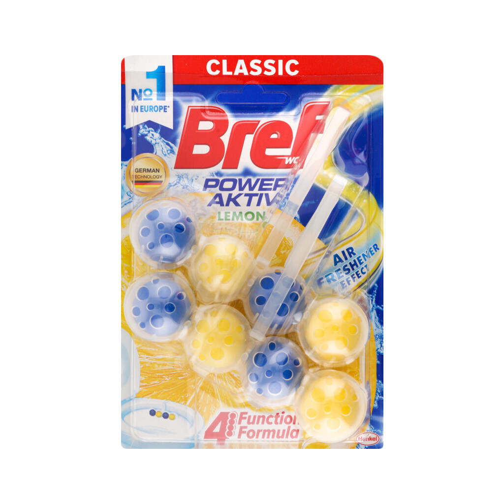 Блок для унитаза Bref Power Aktiv Lemon, 2*50г (9000100656832)