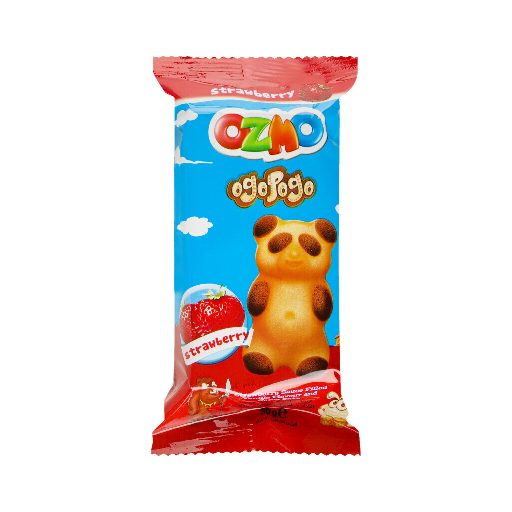 Бисквит Ozmo Ogopogo с клубничным кремом, 30г (8691707059839)