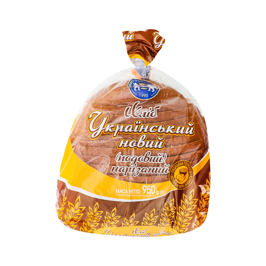 Хліб Куліничі Український подовий нарізний, 950г (4820153871076)