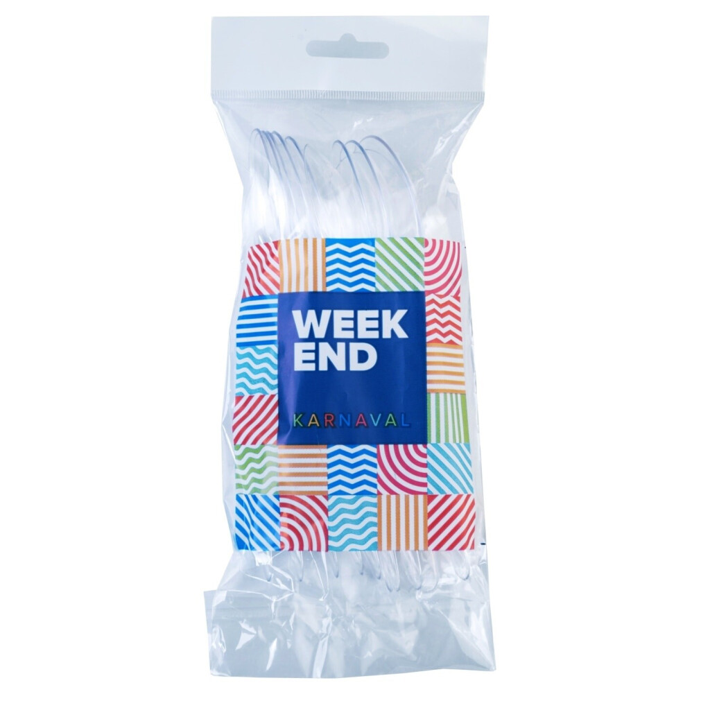 Ложки Weekend прозрачные пластик, 10шт/уп (4820057100227)