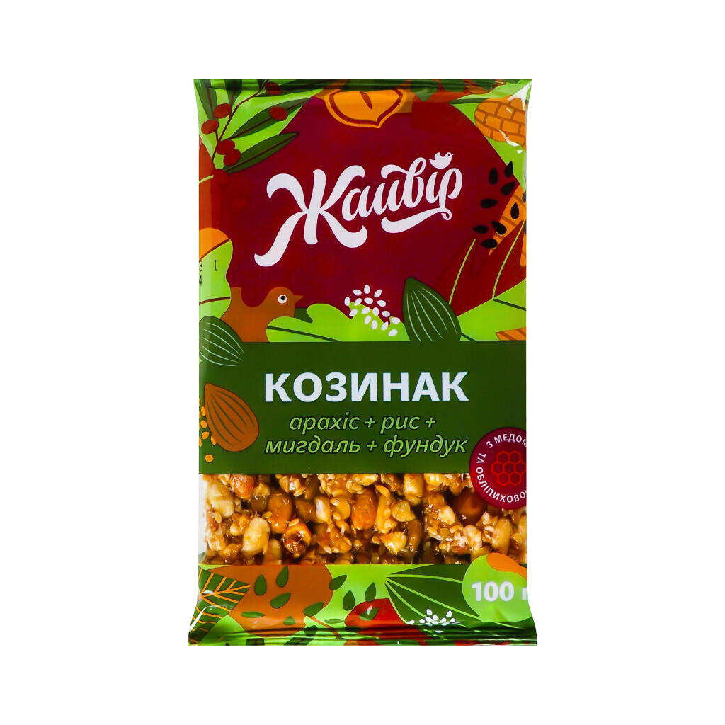 Козинак Жайвір ассорти с миндалем, 100г (4820007053948)