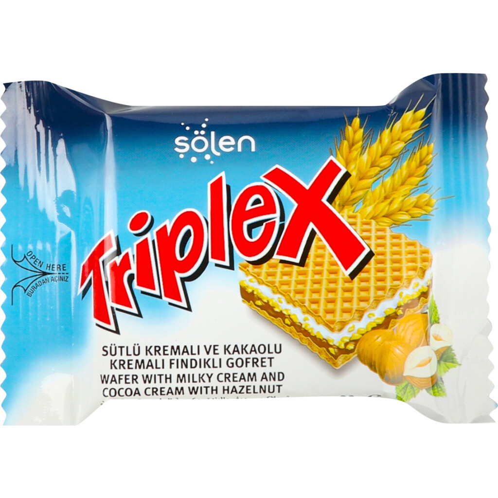 Вафли Triplex с молоком-какао-фундуком, 20г (8691707094007)