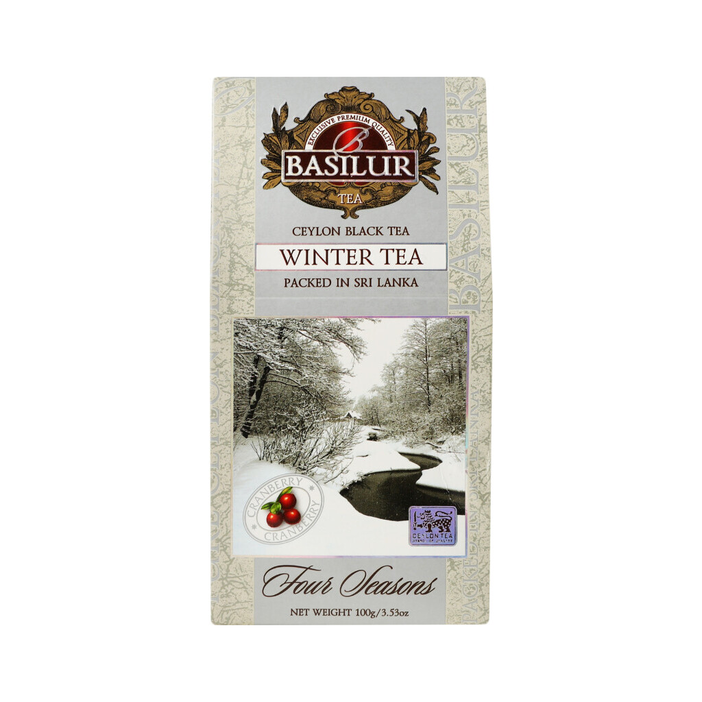 Чай черный Basilur Winter Tea с ароматом клюквы, 100г (4792252100398)