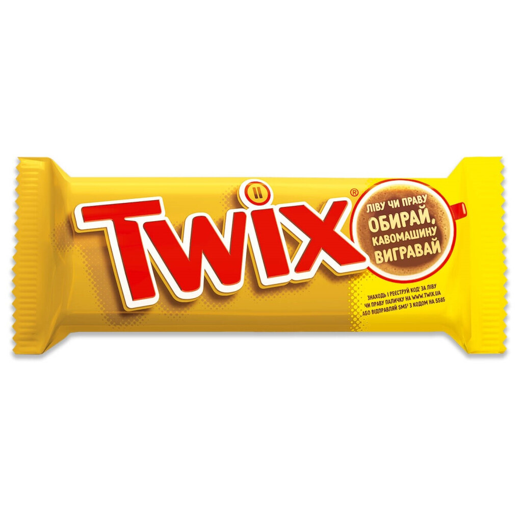 Батончик Twix в молочному шоколаді, 50г (5000159459228)