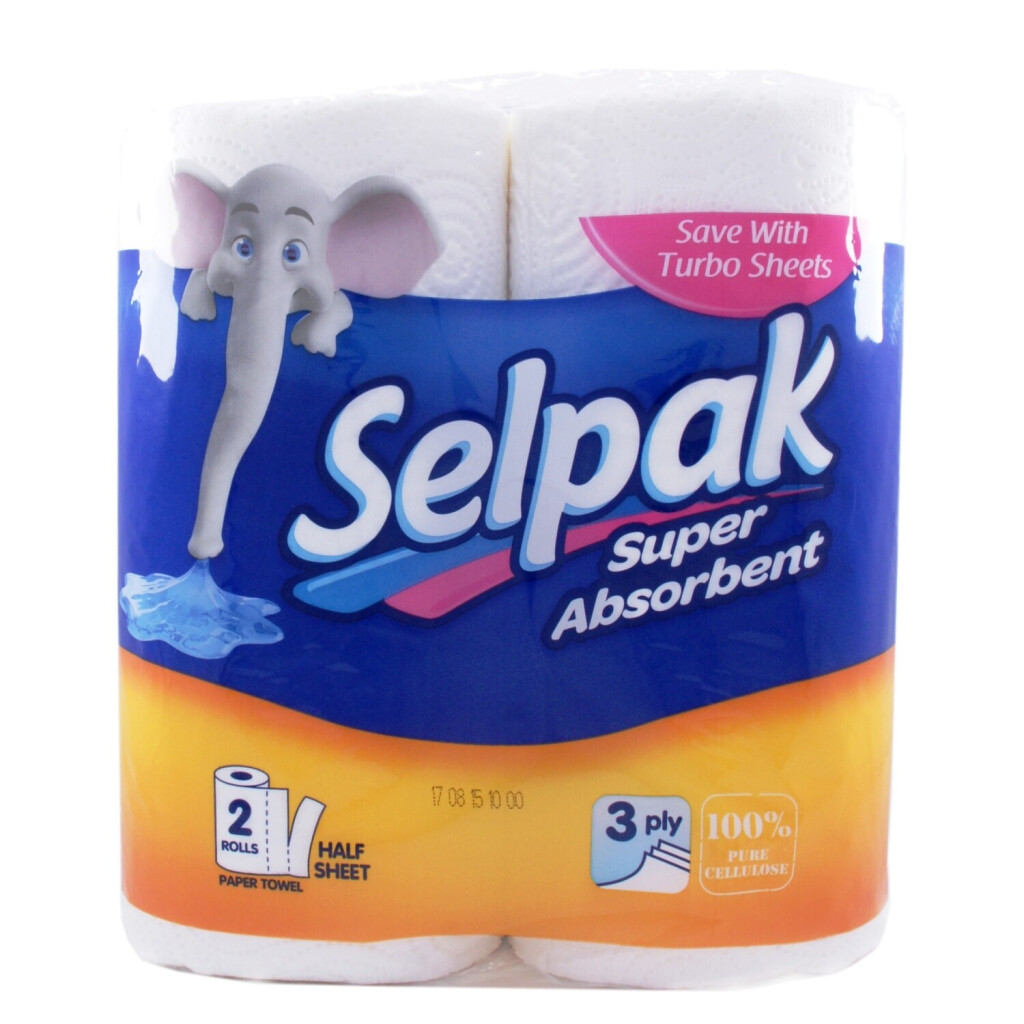 Полотенца бумажные Selpak 3-слойные, 2шт/уп (8690530015029)